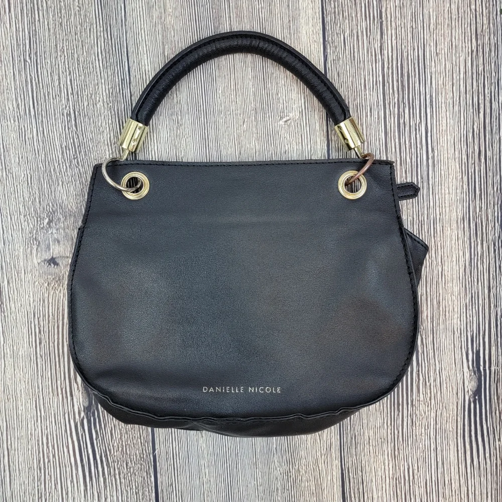 Danielle Nicole Black Crossbody Purse Handbag - Picture 8 of 13